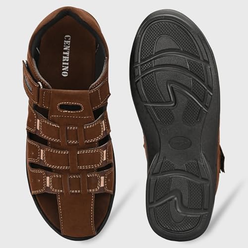 Image of Centrino Sandal for Men | Grip Insole for Stability | Modern Look with Straps | Comfortable Casual look sandal for Men's (9267)