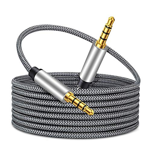 Tan Qy Male To Male Audio Cable 1Ft,4 Pole Hi-Fi Stereo Sound 3.5Mm Aux Cable Adapter/Auxiliary Cable/Aux Cord Compatible All 3.5Mm-Enabled Devices For Car (1Ft, Silver) #TOP1