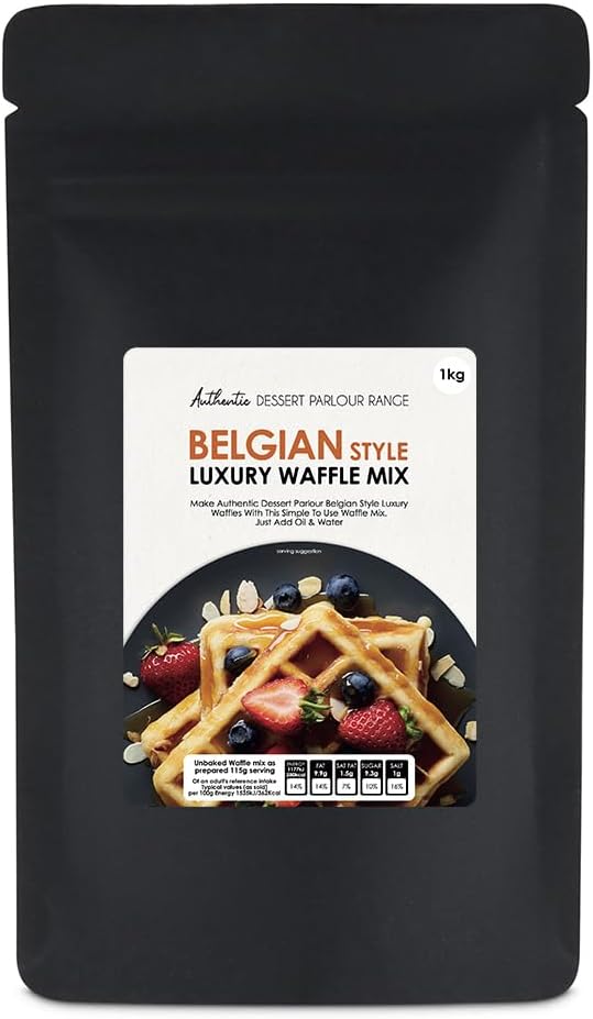 JM Posner Belgian Style Waffle Mix for Waffle Makers, Simple Preparation with Water Oil, Makes Approximately 11 Waffles, Vegetarian Belgian Cuisine, 1 kg Pack