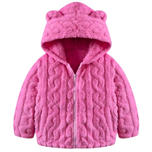 Image of Toddler Fleece Jacket Girls Warm Coats Winter Outerwear 2-6 Years