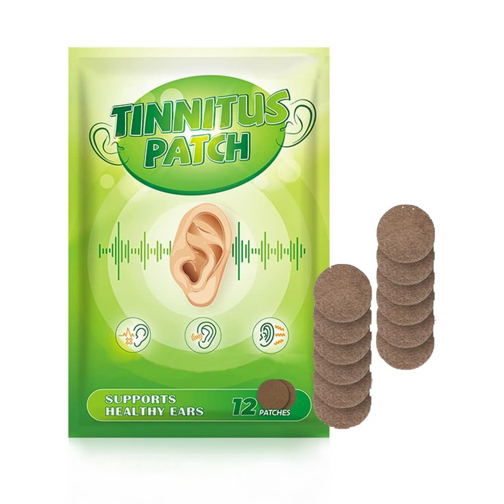 Tinnitus Patch for Ringing Ears,Tinnitus Ear Patches Natural Formula for Earaches (12 Patches)