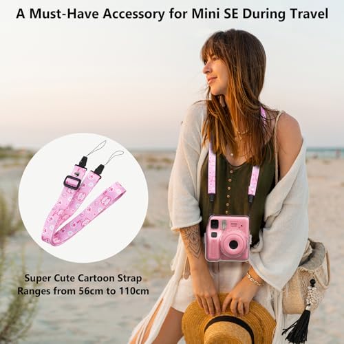 Funda Transparente para Fuji Mini SE con Correa Rosa miniatura 6