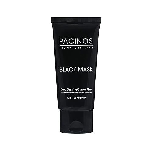 Pacinos removedor de puntos negros, máscara negra exfoliante para una limpieza profunda. Mascarilla activada con carbón vegetal, 1.76oz.