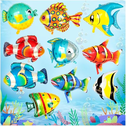 Ballon poisson tropical géant pour sublimer un anniversaire enfant thème océan