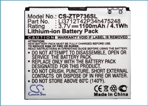 Batterie 1100mAh Tipo Li3712T42P34h475248 Per ZTE Atlas, Blade II