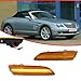 KENRTIR for 2004 2005 2006 2007 2008 Chrysler Crossfire Front Bumper Side Marker Light Amber Lens Amber LED Fender Lamp