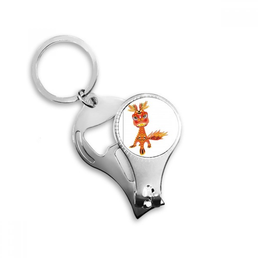 Porte-clé décapsuleur Tour Eiffel Lion avec coupe-ongles et coupe-bouteille métal