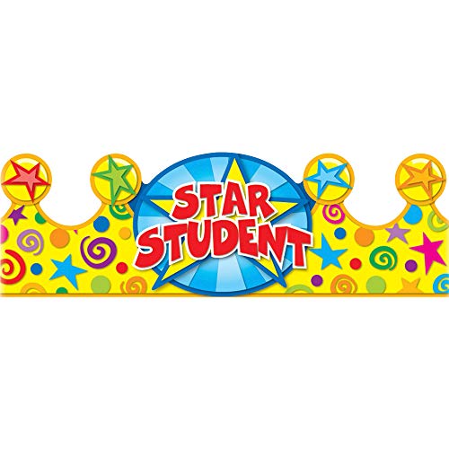 Carson Dellosa Education Star Student Crowns (101020), Multicolor, 4
