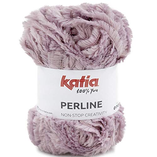 Lanas Katia PERLINE Ovillo de Color Malva Cod. 102 thumbnail