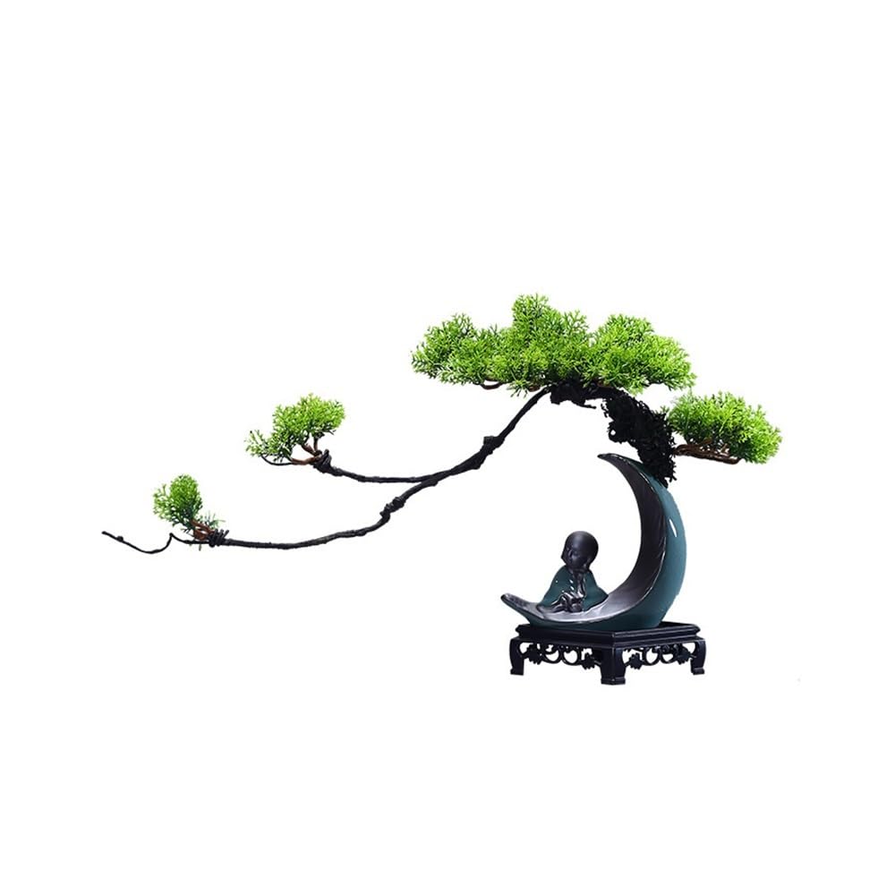 GTHTUHFD Artificial Plants, Antique Zen Bonsai Decor For Home & Study Desk,Home Decor