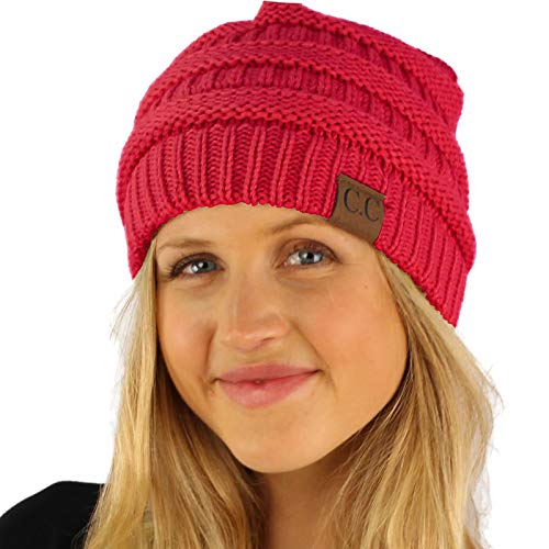 Image of Hatsandscarf CC Exclusives Solid Color Beanie Tail Hat for Adult (MB-20A)