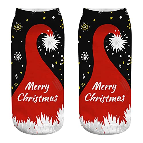 Merry Christmas - Calcetines casuales para mujer, con tres estampados, bonitos calcetines de moda, calcetines sólidos para hombre, hot pink, Altoa única
