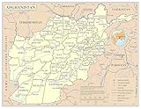 poster Afghanistan Map Poster Large Detailed Political 
