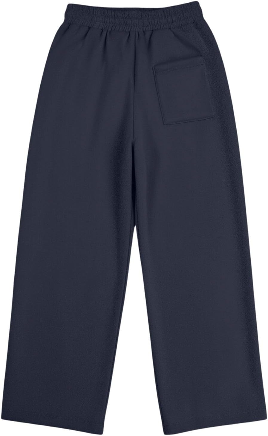 Boys Wide Leg Sweatpants High Waisted Drawstring Uniform Pants with Pockets