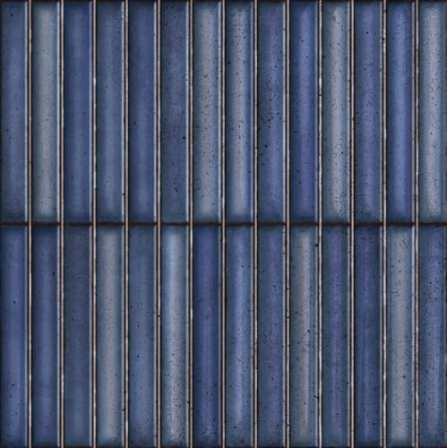 Ratsu Kit-Kat 4.5 in. x 9 in. Fluted Kit-Kat Porcelain Wall Tile (6.86 Sq. Ft. / Case) (Midnight Blue, Sample)
