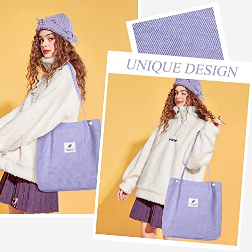 Image of Street27 Korean Canvas Corduroy Tote Bag Casual Work Shoulder Handbags | Multi-Purpose Bag |Sturdy Canvas Bag with Large Capacity | Shopping Bag for Office, College & Daily Use