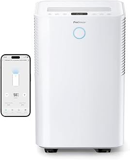 Pro Breeze® 20L/Day Smart Compressor Dehumidifier with 4L Water Tank, Laundry Drying & Automatic Humidity Sensor - Mould Remover with 24-Hour Timer and Sleep Mode for Damp, Mould and Condensation
