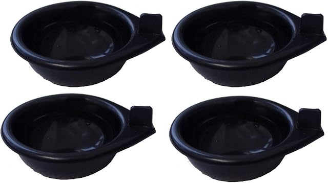 4 x Replacement Black Plastic Egg Poacher Cups
