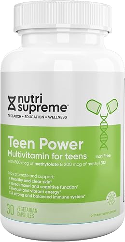 Nutri Supreme - Multivitamínico para adolescentes de 12 a 17 años, Beskt Kosher One per Day Teen Vitamins, formulado para el desarrollo de