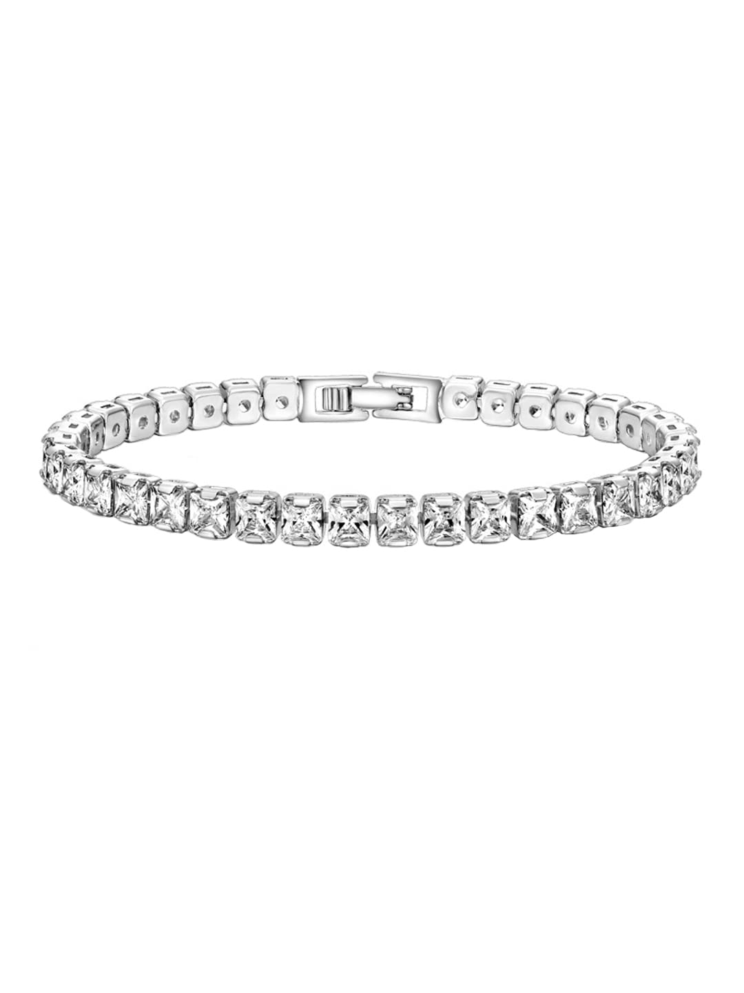Yellow Chimes Valentine Gift for Girls Bracelet for Women and Girls | White Crystal Bracelets for Women Silver Toned Cubic Zircon Bracelet | Birthday Gift for Girls & Women Anniversary Gift for Wife (B09QM2KC59) Amazon Price History, Amazon Price Tracker