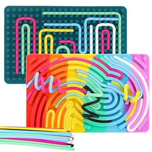 XIAPIA Sensorik Spielzeug Silikon Activity Board 2STK