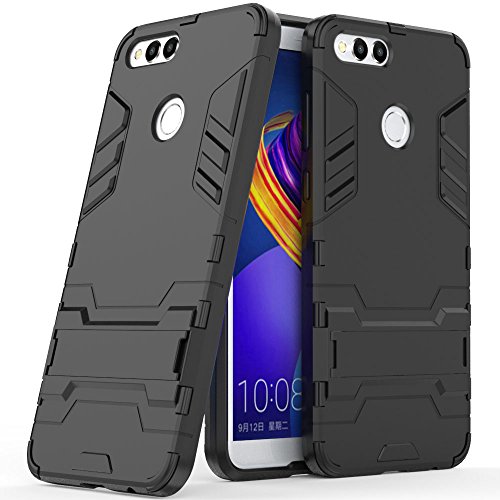 Funda para Huawei Honor 7X, Huawei Honor 7X, Huawei Honor 7X, funda con soporte, doble capa a prueba de golpes, híbrida resistente con función atril para Huawei Honor 7X de 5.93''