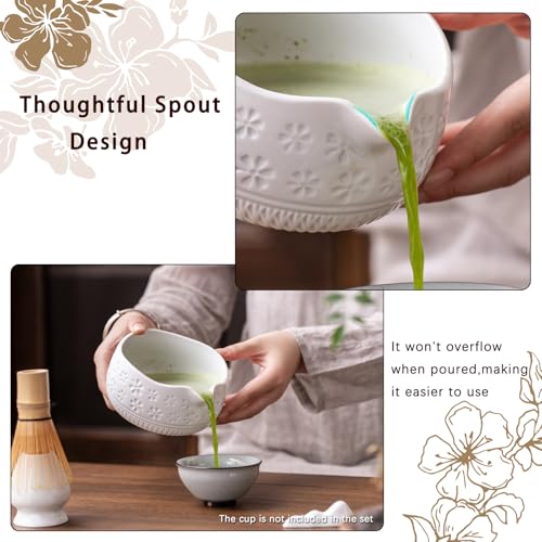 Image of Buucup Matcha Whisk Set, Ceramic Kit with Bowl & Bamboo Accessories