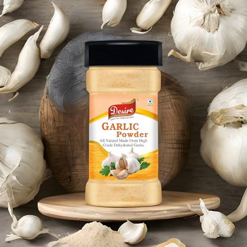 Image of Desire Dehydrated Garlic Powder 400 gram | Pure & Aromatic | Natural Flavor Enhancer | Versatile Spice for Cooking & Seasoning | Fresh, Fine, & Ready to Use