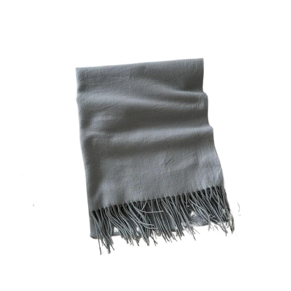 Classic Solid Faux Cashmere Scarf 110cm Soft Wrap Women