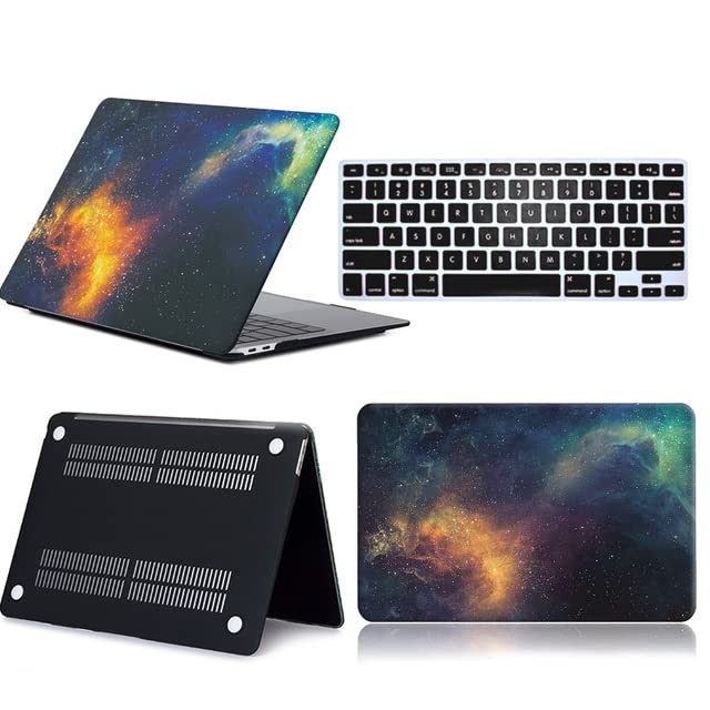 laptop protector case + keyd cover KK&LL Matte Hard Shell Laptop Protector case + Keyd Cover For Macbooks Air Pro Retina 11 12 13 15 (space 02 Pro 13 CD ROM A1278)