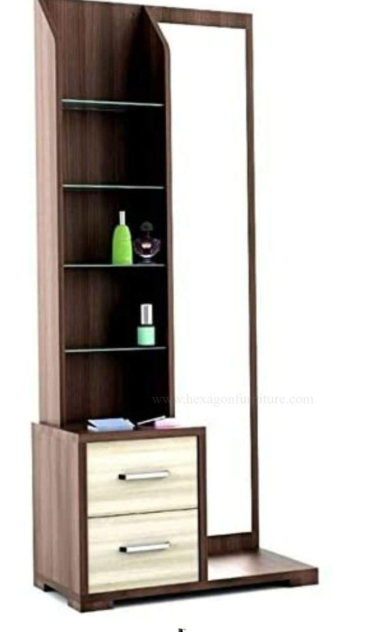 Hexagon Furnitures Engineered Wood Dressing Table with 1 Mirror and Storage (Brown) and with LED Light Multi Colour Keychain of Hexagon Brand. (B)-picture-14