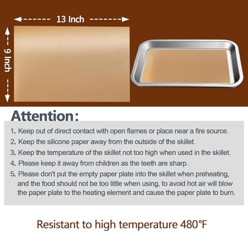 200PCS Thickened Parchment Paper Sheets, 9×13 In Heavy Duty Non-Toxic & Unbleached Parchment Baking Paper for Oven Cooking, Pastry Baking, BBQ Grilling, Catering, Kitchen Daily Use (Brown) by UBeesize - Image 7