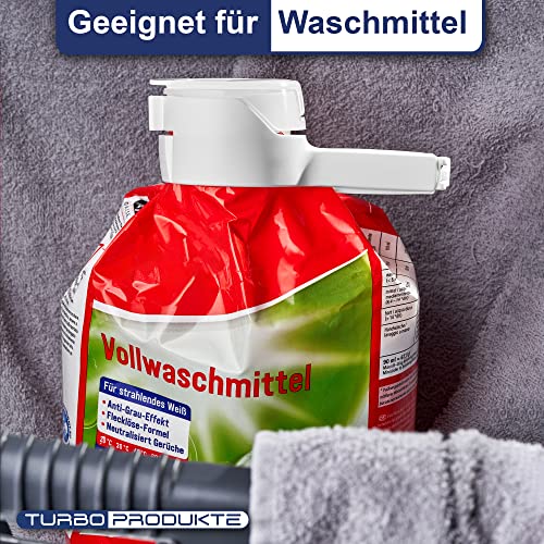 TURBO PRODUKTE Snackspender 3er Set - Wiederverwendbarer - Gadget für Cornflakes, Nussspender, Süßigkeiten uvm. - Luftdichter Tütenverschluss