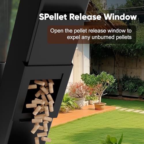 Image of Rayzi New Rocket Stove 58 Inch, Smokeless Wood Pellet Patio Heater, Wood Pellet Fire Pits for Outside, Portable Pellet Heater for Patio /Garden /Backyard /Outside Restaurant /Bonfire Party /Beach