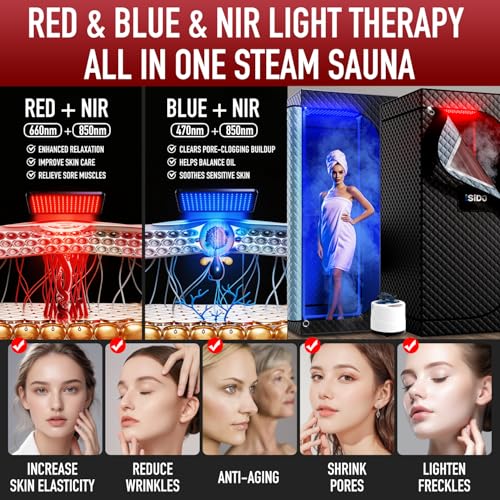 ISIDO Infrared Steam Sauna with Light Therapy