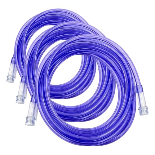 Image of ResOne 50Ft Oxygen Supply Tubing, Crush Resistant, Standard Connectors for Nasal Cannulas, Cannula Nasal Tubing, Oxygen Concentrator - Purple (Pack of 3)