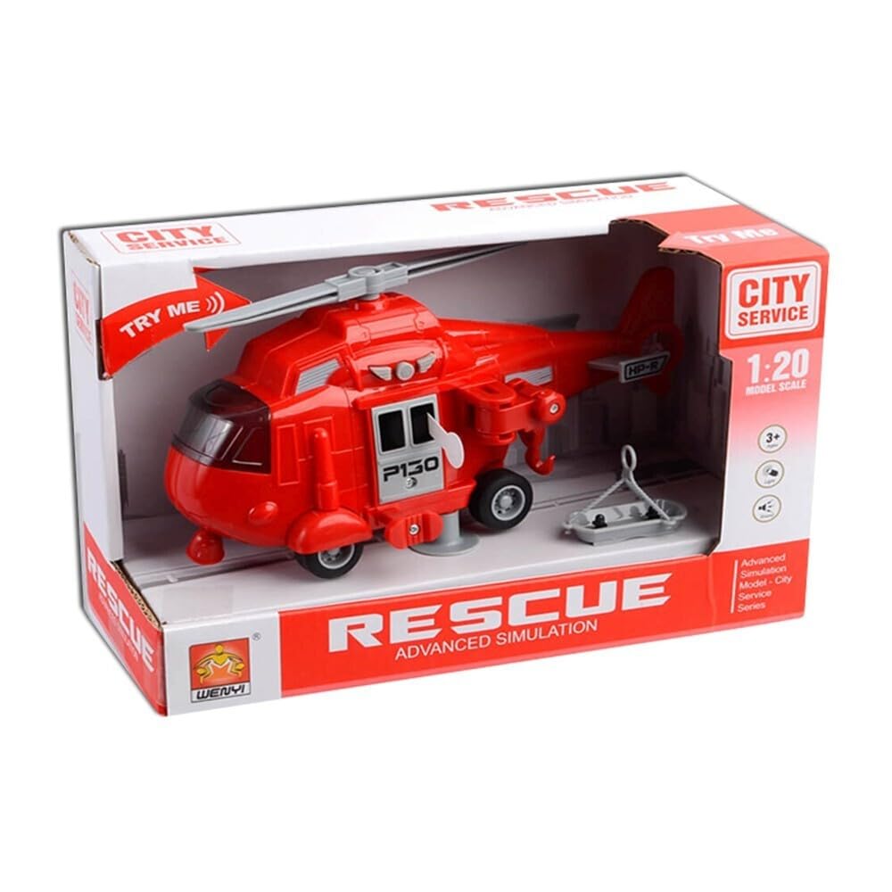 Game Force 1:23 LNS Swiss Rescue Helicopter Playset, Small, Red