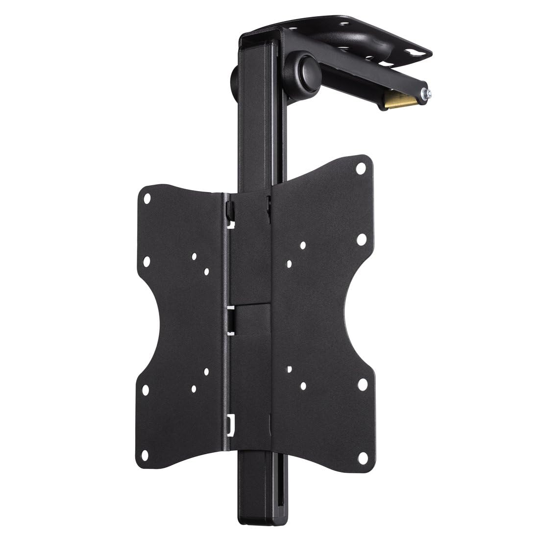 Hama Support TV Plafond Pivotant Réglable en Hauteur Garantie 10 Ans (TV 19" à 46", 117cm 20kg Max, Inclinaison -90°,Pivotable 100°, VESA 200x200 Max, Easy Fix, Chevilles Fischer) Noir