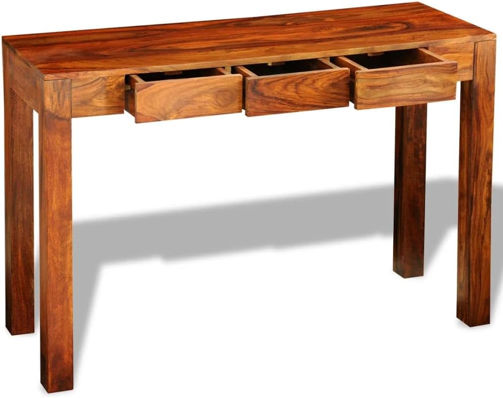 HOOBRO Konsolentisch Flurtisch 100x22x80 Cm - Schwarz, Retro Design, Glas & Eisen