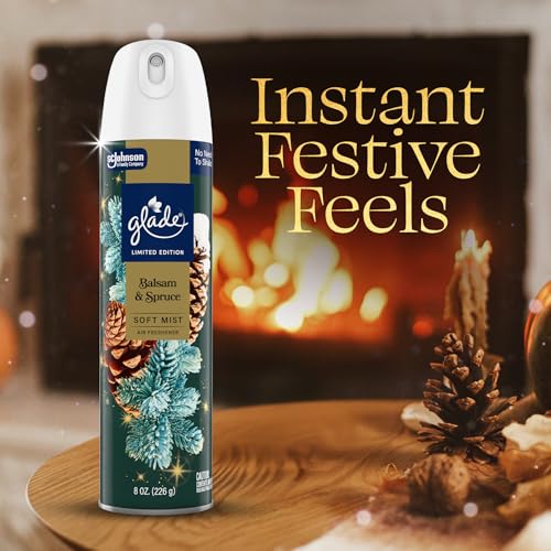 Glade Air Freshener Room Spray, Balsam & Spruce, Odor Fighting to Deliver Long Lasting Freshness, 8 Oz, 6 Count - image 5