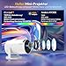 [2025 Upgraded & Android 11.0] Mini Beamer Native 720P HD, unterstützt 4K 1080P, Xgody Gimbal 3 new Tragbarer Projektor 12000 Lumen, WiFi 6, Bluetooth, Auto Keystone, Videoprojektor für Heimkino(weiß)