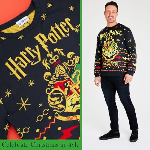 Harry Potter Gifts Ugly Christmas Sweater Men, Teens, Knit Long Sleeve Hogwarts Christmas Sweatshirt Sweater Pullover 3 Harry Potter Gifts Ugly Christmas Sweater Men, Teens, Knit Long Sleeve Hogwarts Christmas Sweatshirt Sweater Pullover - Image 4