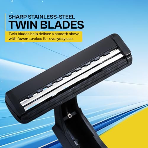 Image of SUPER-X Daily Shaving Razor for Men | Pack of 5 |Twin Blade Disposable Razor with Protective Cover | Smooth & Comfortable Daily Shave | Anti-Slip Handle