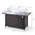 Outdoor Fire Pits,PAMAPIC Propane Fire Pit Table with Glass Wind Guard,42 Inch 50,000 BTU Auto-Ignition Outdoor Fire Tables for Garden Patio Backyard Deck Poolside