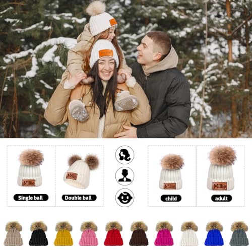 Custom Baby Beanies for Boys Girls, Personalized Winter Hats Knitted Caps for Toddlers Kids Men Women3