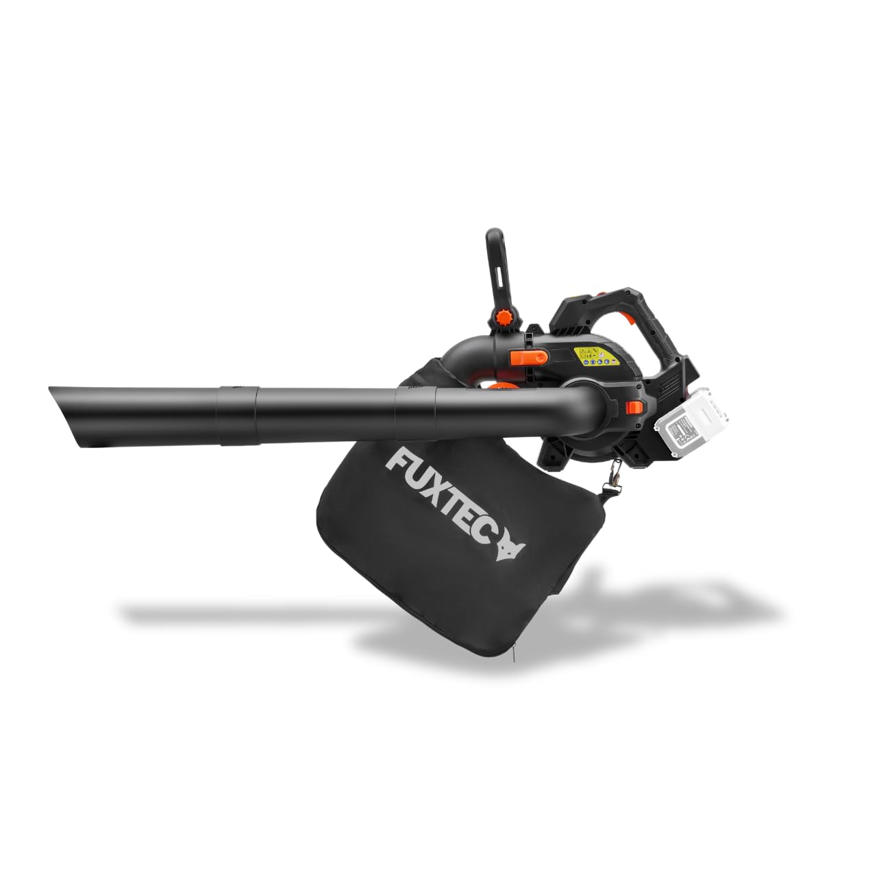 FUXTEC Soffiatore Aspirafoglie a Batteria 40V 2-in-1 FX-E2LBS, senza batteria né caricatore, con sacco di raccolta, potenza di aspirazione 685 m³/h, impugnatura ergonomica, regolatore di velocità