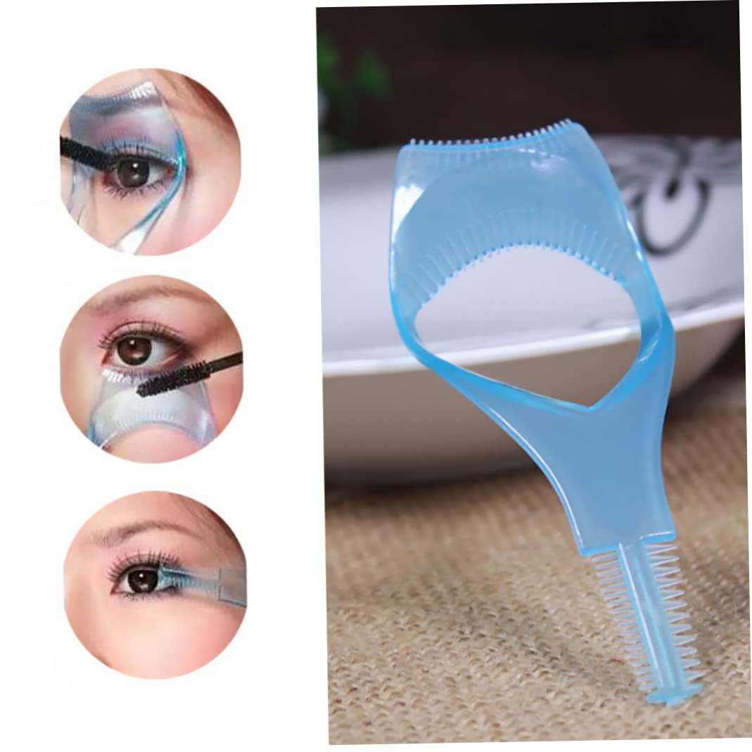 Eyelash Comb Lash Comb Brush 3 in 1 Mascara Applicator Mascara Guard Eyelash Applicator Shield Lash Shield for Applying Lashes Makeup Aids Tools Lash Buddy - Blue : Beauty & Personal Care