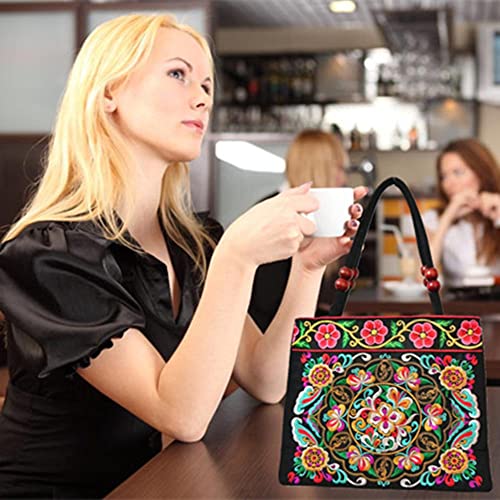 Bolso Tote Bordado Vintage para Playa y Viaje miniatura 7