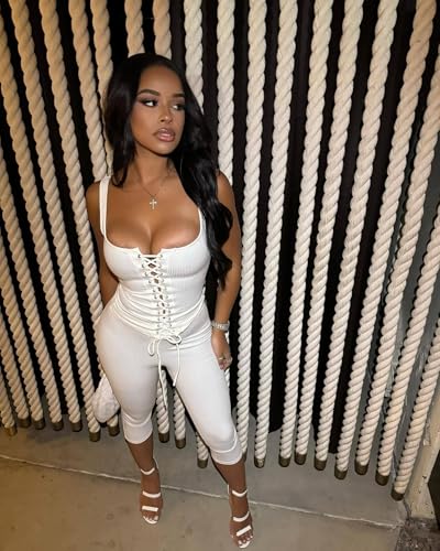 Image of 2 Piece Sets for Women Sexy Ribbed Crop Tops High Waist Bodycon Capri Pants Womens Summer Outfits Clubwear