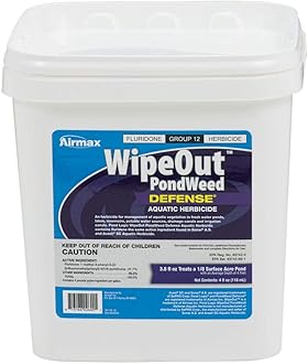Airmax Wipeout Pond Weed Defense, Herbicide & Aquatic Weed Control, Controls Duckweed & Other Unwanted Submerged & Floating Vegetation, Easy-to-Use & Long Lasting, All-Season Treatment - 4 Ounce